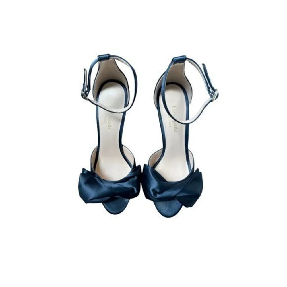 Kate Spade Bridal Bow Shoe in Blazer Blue - Size 6.5